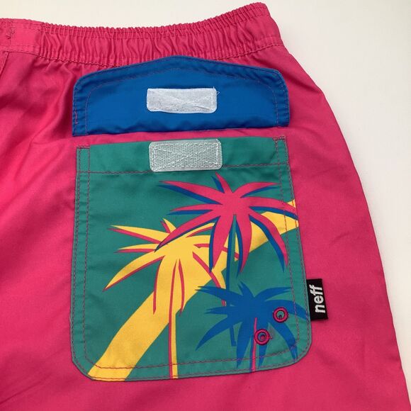 Disney Neff Mens Mickey Mouse Swim Trunks Pink Size Medium - Picture 6 of 9